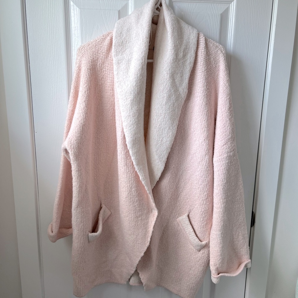 H&M Oversized Pink Cardigan Sweater Jacket